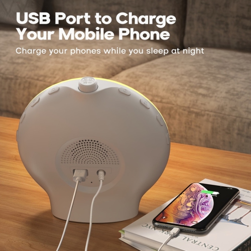 Smart sunrise alarm clock for Heavy Sleepers, Wake Up Light with Sunrise/Sunset Simulation, Dual Alarms & Natural Sounds, Snooze & Sleep Aid