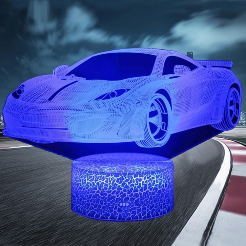 YOULIGHTS  3D Car Night Light for Boys, Dimmable Racing Car Lamp With 16 Colors Changing for Bedroom & Kids Room Decor