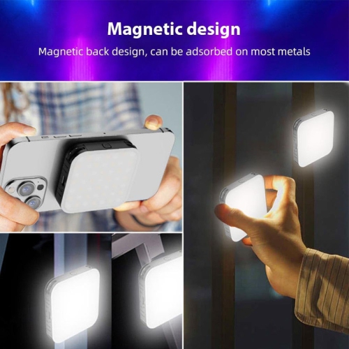 Magnetic Pocket RGB Video Fill Light 2500K-9000K Dimmable 20 Lighting Effects Video Conference Light