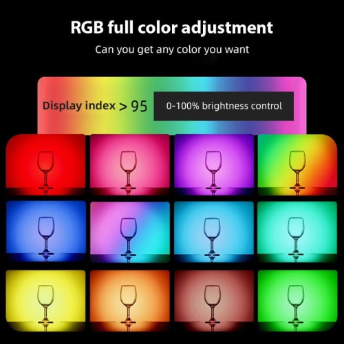 Magnetic Pocket RGB Video Fill Light 2500K-9000K Dimmable 20 Lighting Effects Video Conference Light