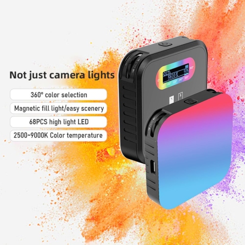 Magnetic Pocket RGB Video Fill Light 2500K-9000K Dimmable 20 Lighting Effects Video Conference Light
