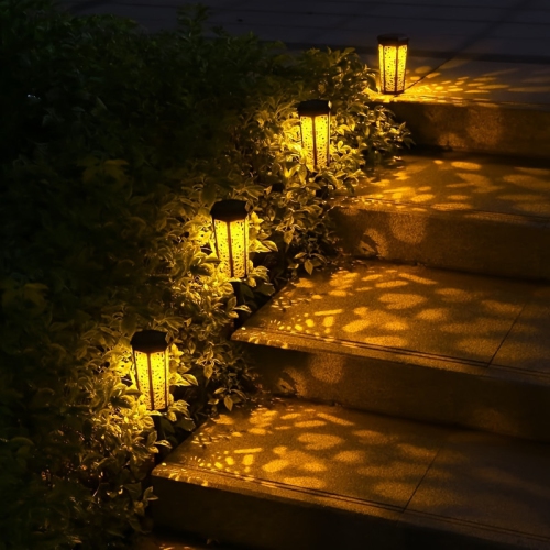 YOULIGHTS Solar Outdoor Garden Lights 6-Piece Set 2 Modes Solar Garden Lights Disc Landscape Led Lights Outdoor Yard Decoration Pathway Platform Lawn Walkway Lighting Mood Lights