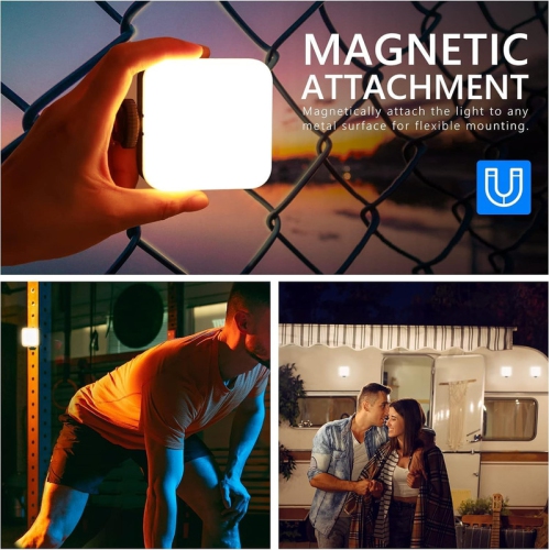 Magnetic RGB Video Light, 360° Full Color RGB61 LED Camera Light with 3 Cold Shoe Mounts/CRI 97+/20 Scene Modes/2500K-8500K/2000mAh, Small Panel Light