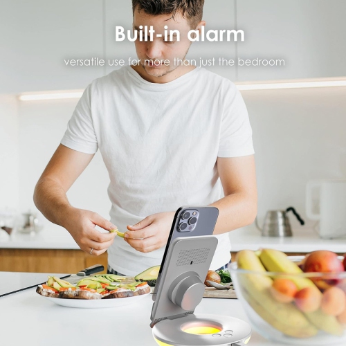 15W Qi-Certified Charging, Lamp with Wireless Charger - Lamp 3-in-1 Wireless Charging Station, Touch Control, Table Lamps