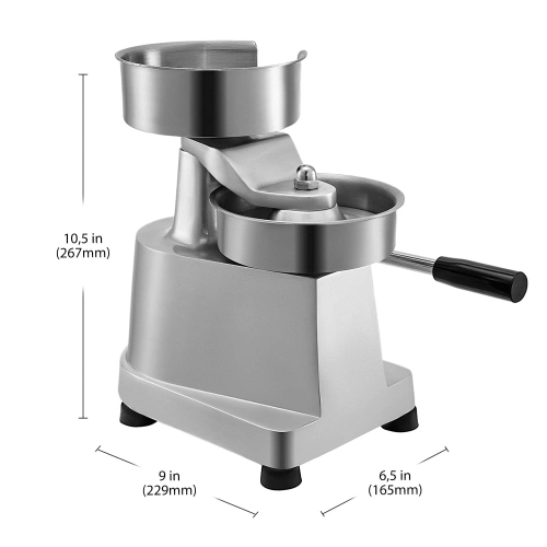A-A130 Burger Press | Meat Patty Maker | Commercial Patty Forming Tool | Stainless Steel | 5-inch Diameter