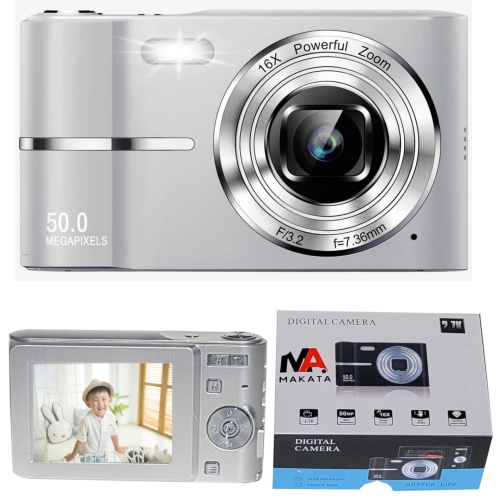 Compact HD Digital Camera 50MP 16X Zoom HD 1080P Point and Shoot Camera 32GB Memory Card, Fun Camera for Boys Girls Kids Students Beginners Birthday