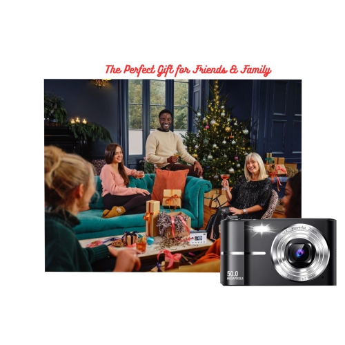 Appareil photo numérique HD compact 50&nbsp;Mpx 16X Zoom HD 1080p Appareil photo automatique 32&nbsp;Go, Caméra amusante pour filles Enfants