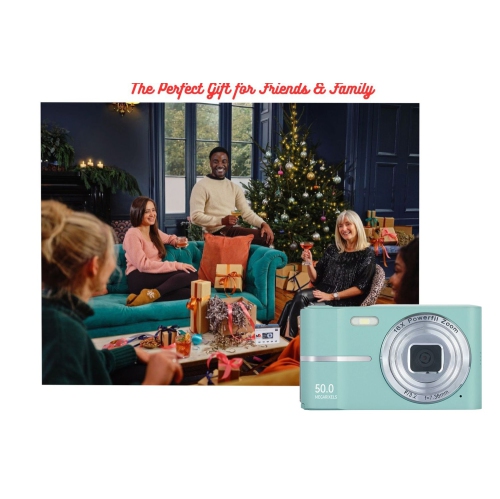 MAKATA Compact HD Digital Camera 50MP 16X Zoom HD 1080P Point and Shoot Camera 32GB Memory Card, Fun Camera for Boys Girls Kids Students Beginners