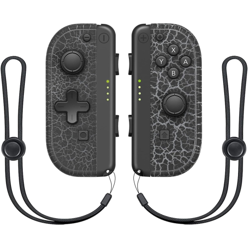 Switch Joypads for Nintendo Switch/OLED/Lite, Joypad Controller Supports Wake Up and 6-Axis Gyro with Grip and Strap- Black