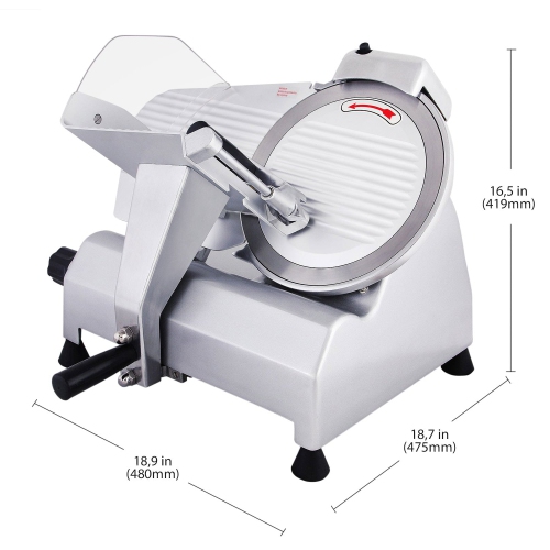 A-250ES10-3 Meat Slicer Commercial | Electric Food Slicer with 10-inch Stainless Steel Blade | Aluminum Body | Low Noise | 110V