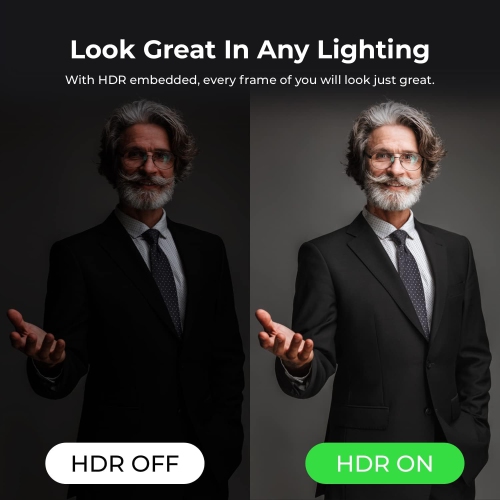 OBSBOT Meet AI-Powered Webcam 4K, AI Framing & Autofocus, Webcam with Background Bokeh, 60 FPS, HDR Low-Light Correction, Microphone Noise Reduction,