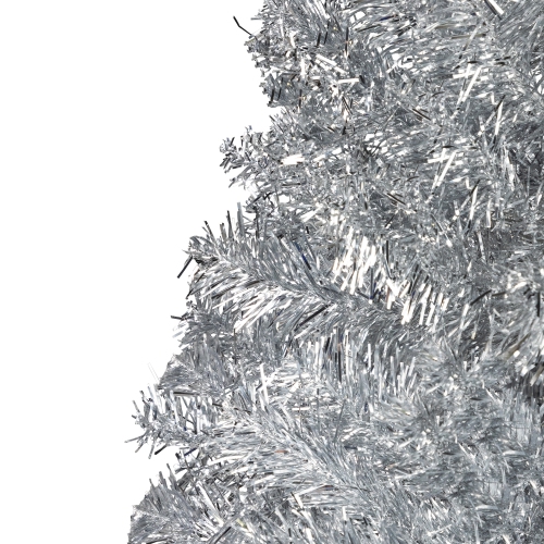 Artificial Tinsel Christmas Tree - 9' - Silver - Unlit