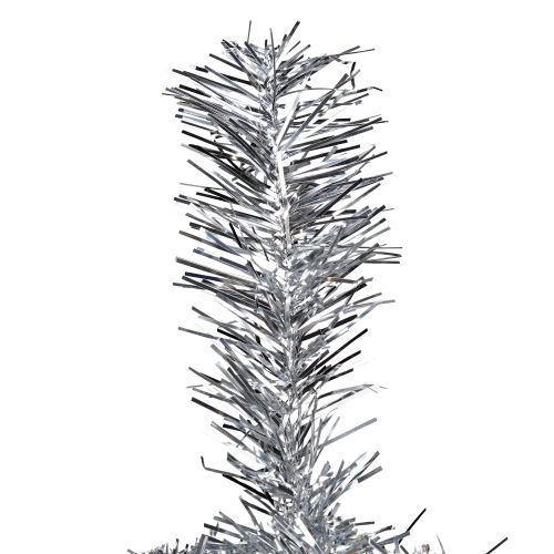 Artificial Tinsel Christmas Tree - 9' - Silver - Unlit