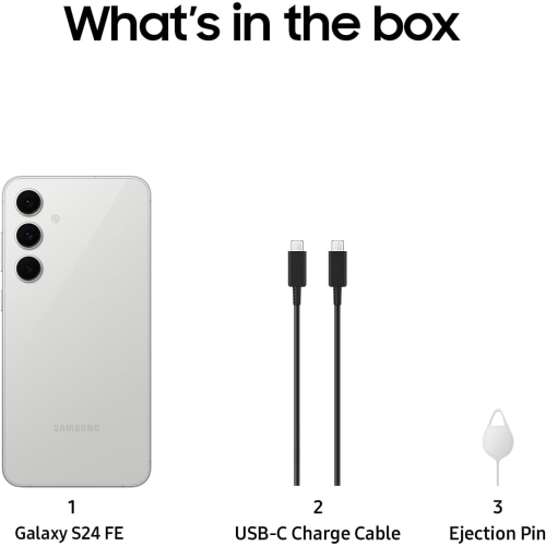 Samsung Galaxy S24 FE, AI Smartphone, Unlocked Android Smartphone, 128GB Storage, 8GB Ram, 6.7" Display, 50MP Camera - Gray - Brand New