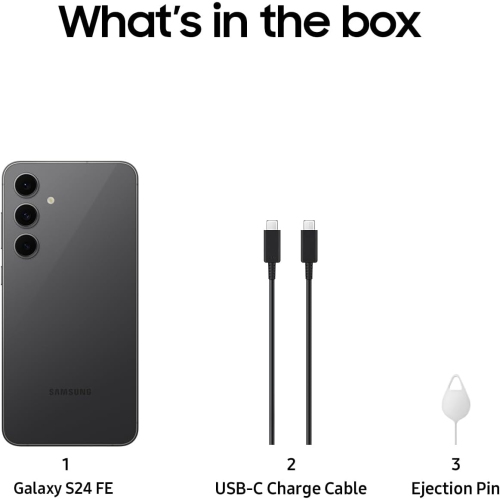 Samsung Galaxy S24 FE, AI Smartphone, Unlocked Android Smartphone, 128GB Storage, 8GB Ram, 6.7" Display, 50MP Camera - Gray - Brand New