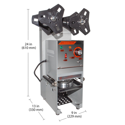 A-FWY690 Boba Cup Sealing Machine Commercial | Semi-Automatic Cup Sealer | 400-600 cups/h | Cups 3.5” & 3.7” diameter/ 6” (150 mm) max height | 110V
