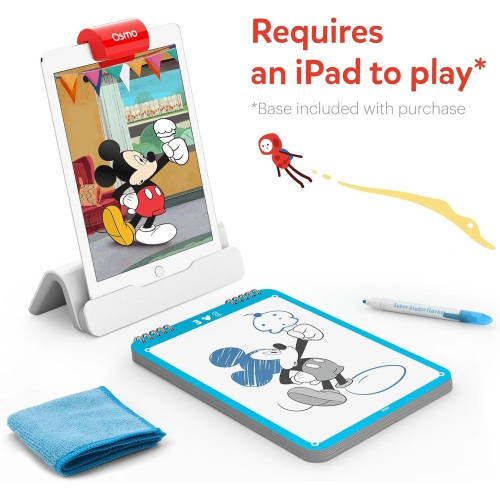 Osmo - Super Studio Disney Mickey Mouse & Friends - Ages 5-11 - Learn to Draw - For iPad Educational Learning Games - STEM Toy Gifts Boy & Girl-Ages