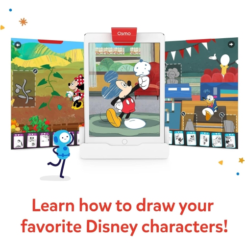 Osmo - Super Studio Disney Mickey Mouse & Friends - Ages 5-11 - Learn to Draw - For iPad Educational Learning Games - STEM Toy Gifts Boy & Girl-Ages