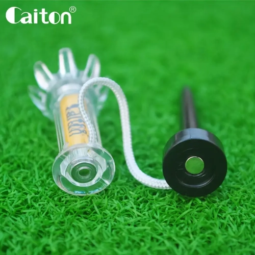 Caiton Magnetic Golf Tees Set - 5pcs with 360° Bounce Technology, Durable Plastic, Enhanced Accuracy, T - 90mm/3.54in