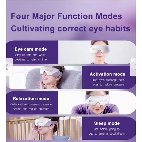 Découvrez Ultimate Eye Relief Smart Steam Eye Massager Pro - Massage électrique des yeux avec traitement par compression chaud/froid