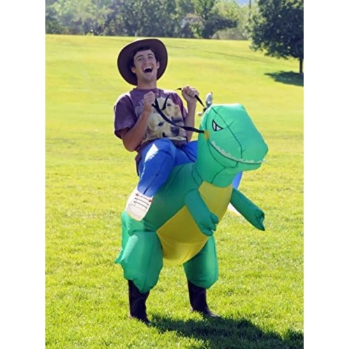 Inflatable Dinosaur T-Rex Costume – Blow-Up Animal Suit for Halloween Party, Perfect for Adults & Kids