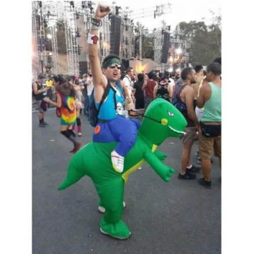 Inflatable Dinosaur T-Rex Costume – Blow-Up Animal Suit for Halloween Party, Perfect for Adults & Kids