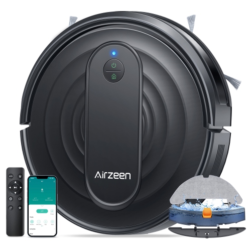 Airzeen R7 Robot Vacuum Cleaner, 3 in 1 Robot Vacuum Cleaner 3000Pa High Suction Power Quiet Robot Vacuum Cleaner, App/WiFi, 150 Minutes Run Time