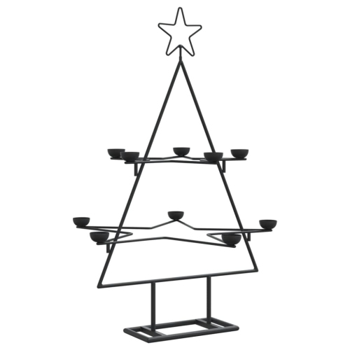 VIDAXL  Metal Christmas Tree for Decoration 75 Cm In Black