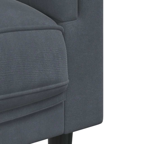 vidaXL Sofa with Cushions 2-Seater Dark Grey Velvet