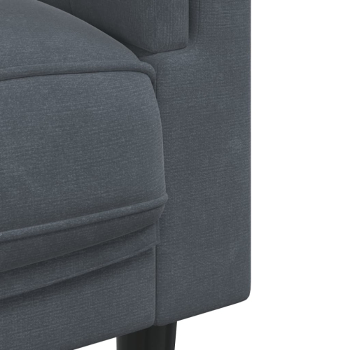 vidaXL Sofa with Cushions 3-Seater Dark Grey Velvet