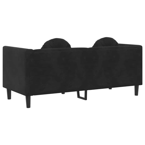vidaXL Sofa with Cushions 2-Seater Black Velvet