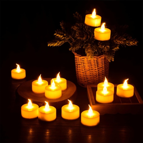YOULIGHTS  Tea Lights, [Long Lasting] [39PCs] Led Tealights Flickering Candles Battery Operated Candles, Flameless Fake Candles In Warm In Yellow