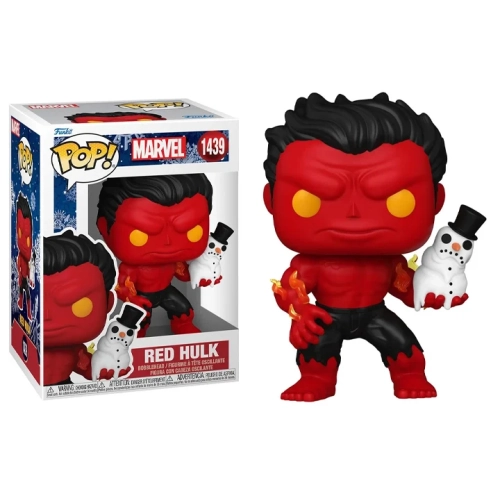 FUNKO  Pop Marvel Holiday Vinyl Bobble-Head Hulk #1439 In Red