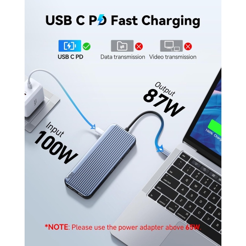 NIERBO USB C Docking Station Monitors,12 in 1 Docking Station Dual Monitor, Laptop Docking Station 3 HDMI with 10Gbps USB A/C 3.1,USB 2.0,100W