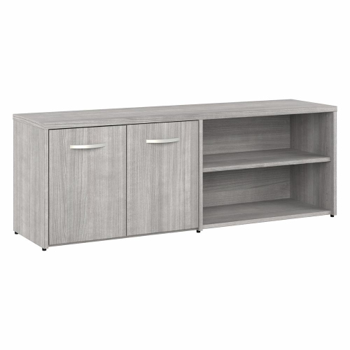 Image 1 of 5.. Bush Business Furniture Studio A Low Storage Cabinet with Doors and Shelves, Platinum Gray