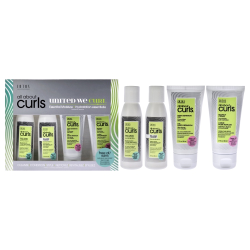 ALL ABOUT CURLS  Starter Kit By for Unisex - 4 PC 3OZ Cleanser, 3OZ Conditioner, 1.7OZ Gel, 1.7OZ Cream