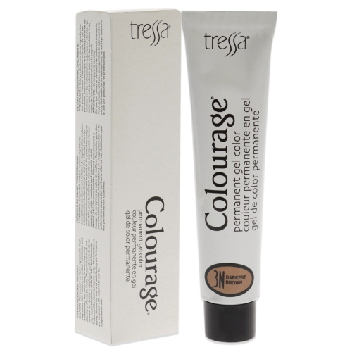 Colourage Permanent Gel Color - 3N Darkest Brown by Tressa for Unisex - 2 oz Hair Color