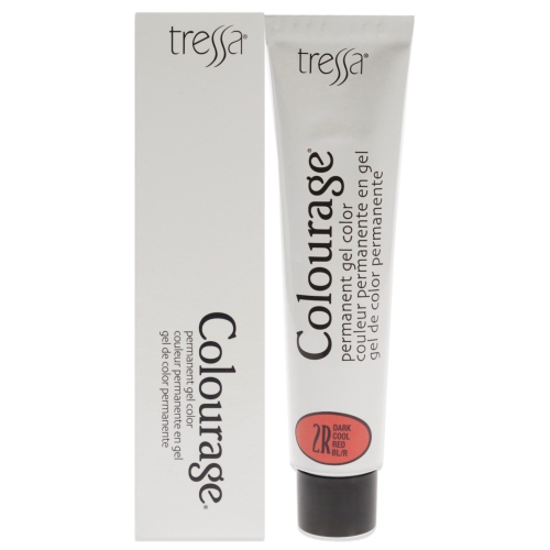 Colorant en gel permanent - 2R rouge foncé froid par Tressa unisexe - Colorant capillaire 2&nbsp;oz