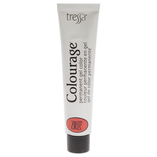 Colorant en gel permanent - 2R rouge foncé froid par Tressa unisexe - Colorant capillaire 2 oz