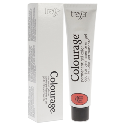 Colorant en gel permanent - 2R rouge foncé froid par Tressa unisexe - Colorant capillaire 2 oz