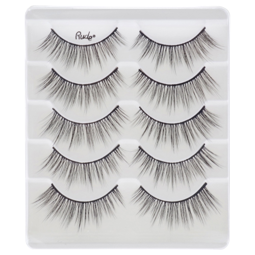 Essential Faux Mink 3D Lashes - Adventurous by Rude Cosmetics for Women - 5 Pair Eyelashes