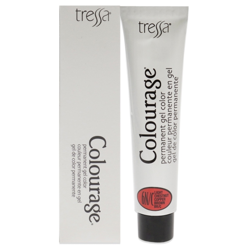 Colorant gel permanent Colourage - 6NC châtaigne clair cuivré brun par Tressa pour unisexe - Colorant capillaire 2&nbsp;oz