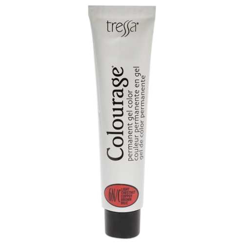 Colorant gel permanent Colourage - 6NC châtaigne clair cuivré brun par Tressa pour unisexe - Colorant capillaire 2&nbsp;oz