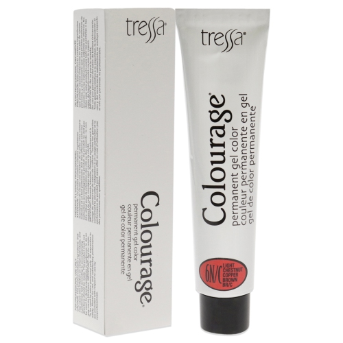 Colorant gel permanent Colourage - 6NC châtaigne clair cuivré brun par Tressa pour unisexe - Colorant capillaire 2&nbsp;oz