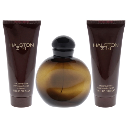 Halston Z-14 by Halston for Men - 2 Pc Gift Set 4.2oz EDC Spray, 3.4oz After Shave Balm, 3.4oz Hair and Body Wash