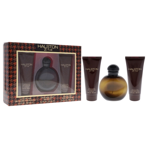 Halston Z-14 by Halston for Men - 2 Pc Gift Set 4.2oz EDC Spray, 3.4oz After Shave Balm, 3.4oz Hair and Body Wash