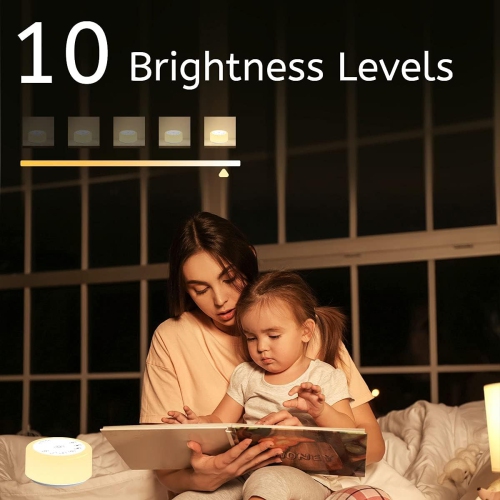 Noise Sound Machine Machine à bruit blanc 12 couleurs Machine à bruit avec 30 sons apaisants pour le sommeil et le voyage à domicile et le bureau,