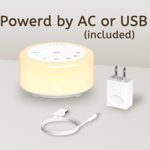 Noise Sound Machine Machine à bruit blanc 12 couleurs Machine à bruit avec 30 sons apaisants pour le sommeil et le voyage à domicile et le bureau,