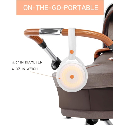 Appareil à bruit blanc, Appareil sonore pour bébé avec 12 sons apaisants, Veilleuse pour chambre de bébé, Batterie intégrée pour appareil sonore