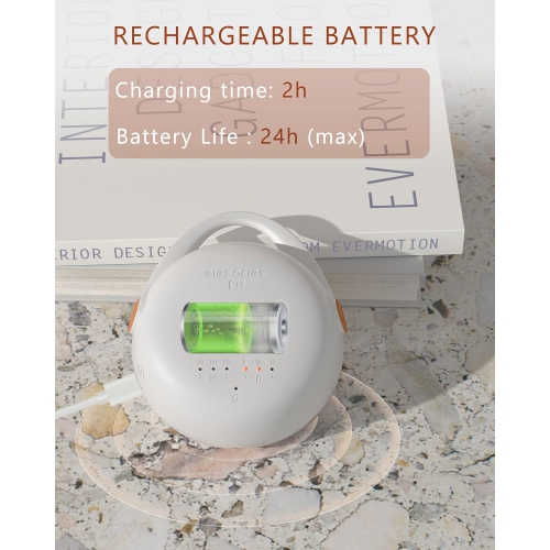 Appareil à bruit blanc, Appareil sonore pour bébé avec 12 sons apaisants, Veilleuse pour chambre de bébé, Batterie intégrée pour appareil sonore